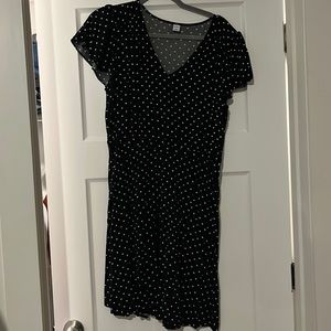 Polkadot, old, navy dress size large